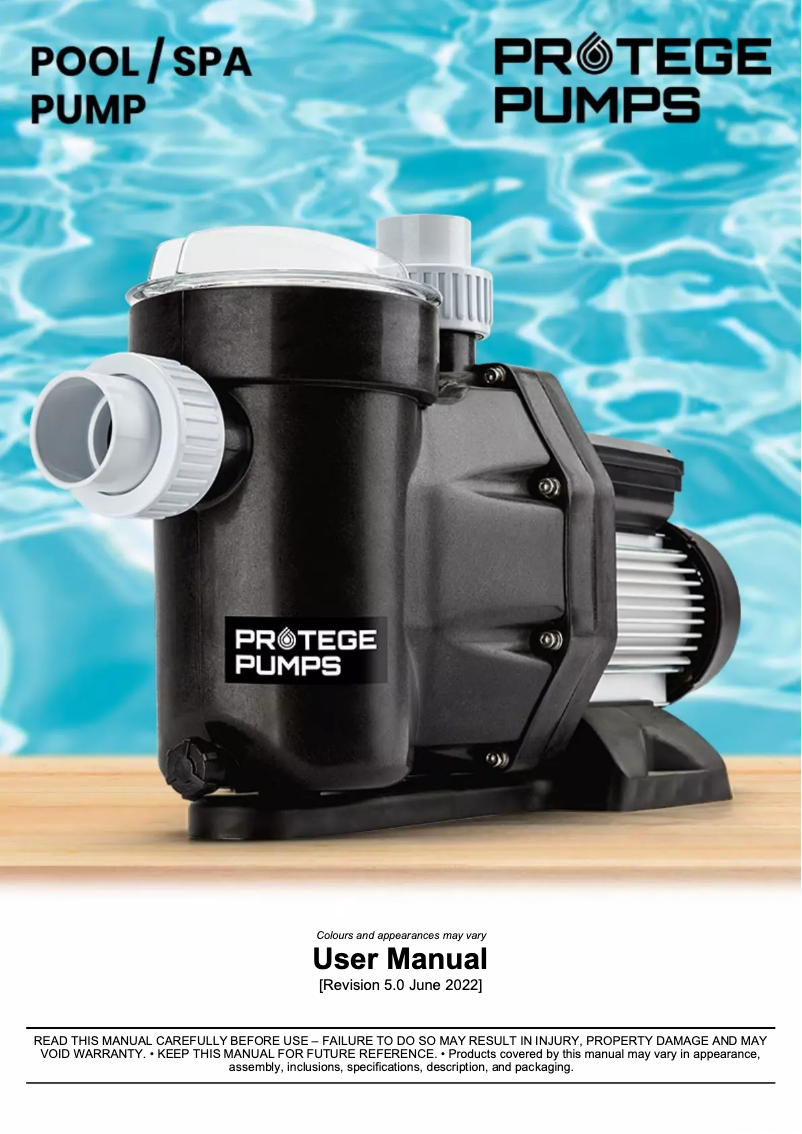 Page 1 of the manual User Manual Protege PS16