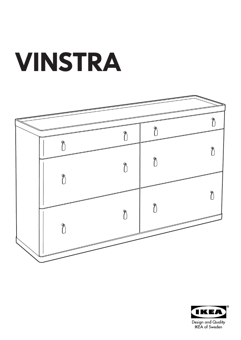 Page 1 of the manual User Manual Ikea VINSTRA (6 drawers)