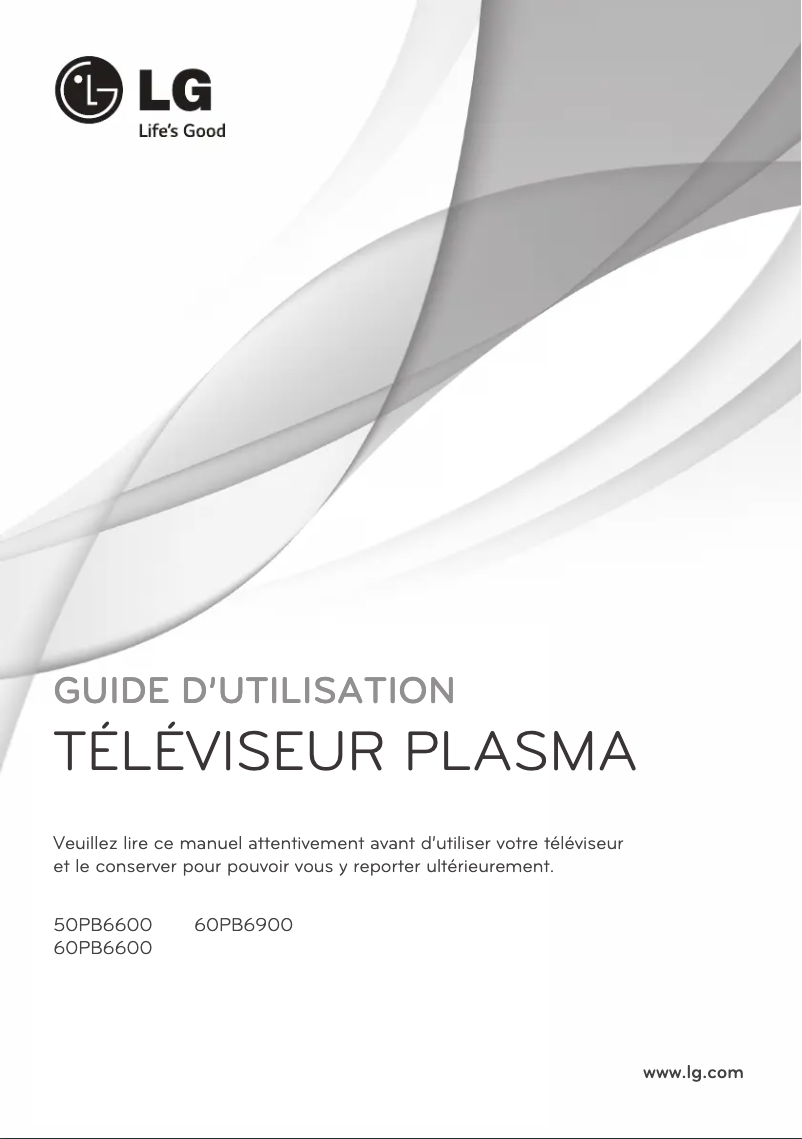 First page image of the manual for 60PB6600