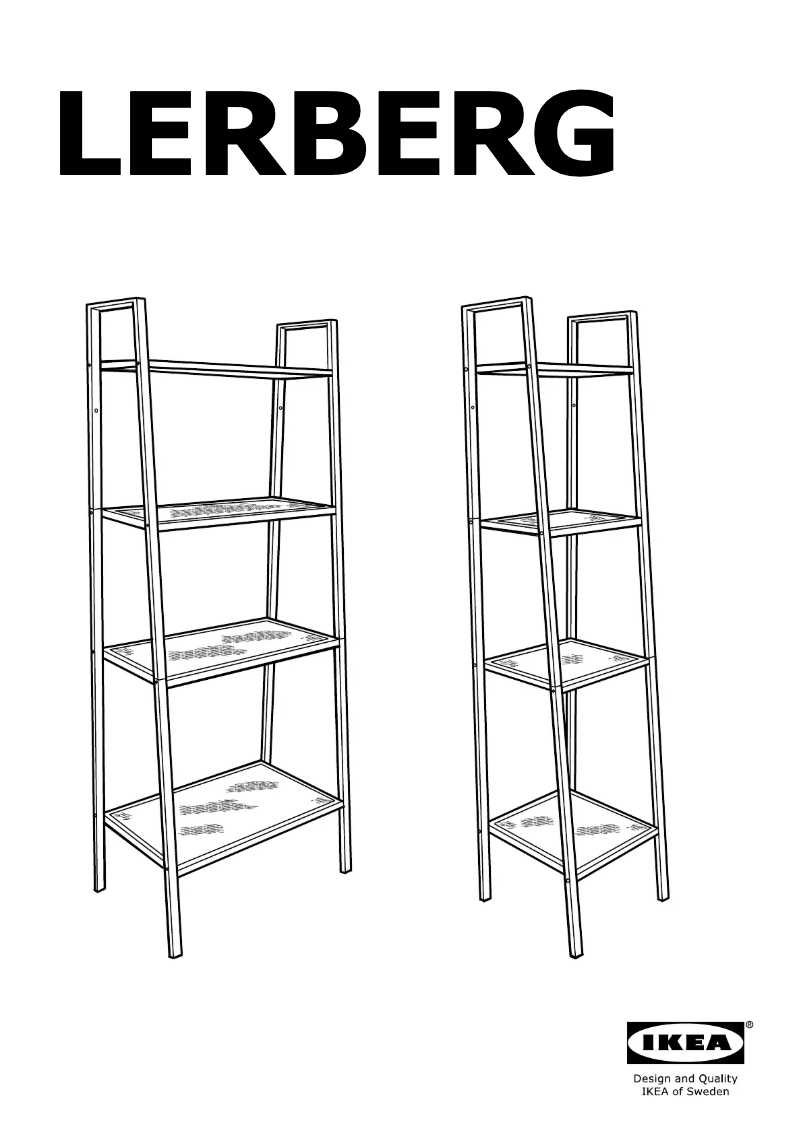 Page 1 of the manual User Manual Ikea LERBERG 001.685.27