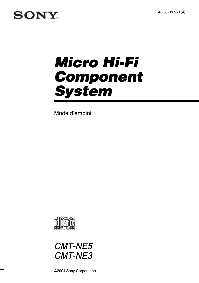 First page image of the manual for CMT-NE3