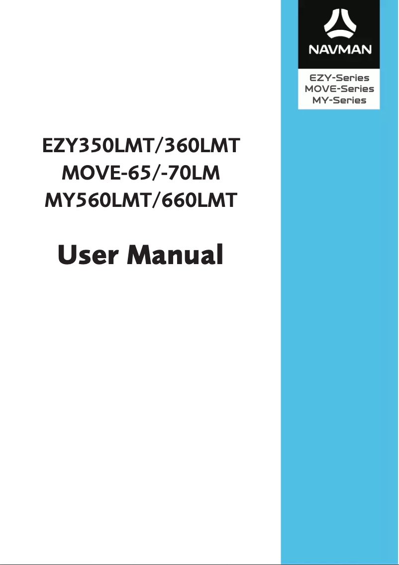 Page 1 of the manual User Manual Navman Move-70LM