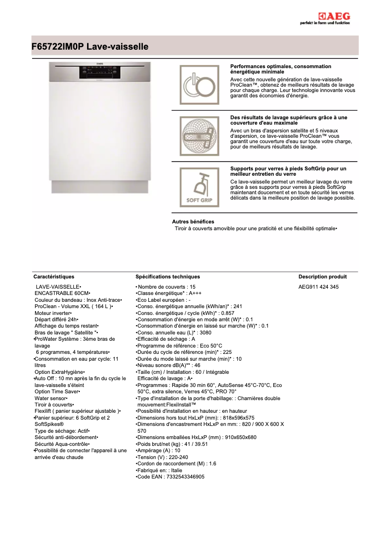First page image of the manual for F66782W0P