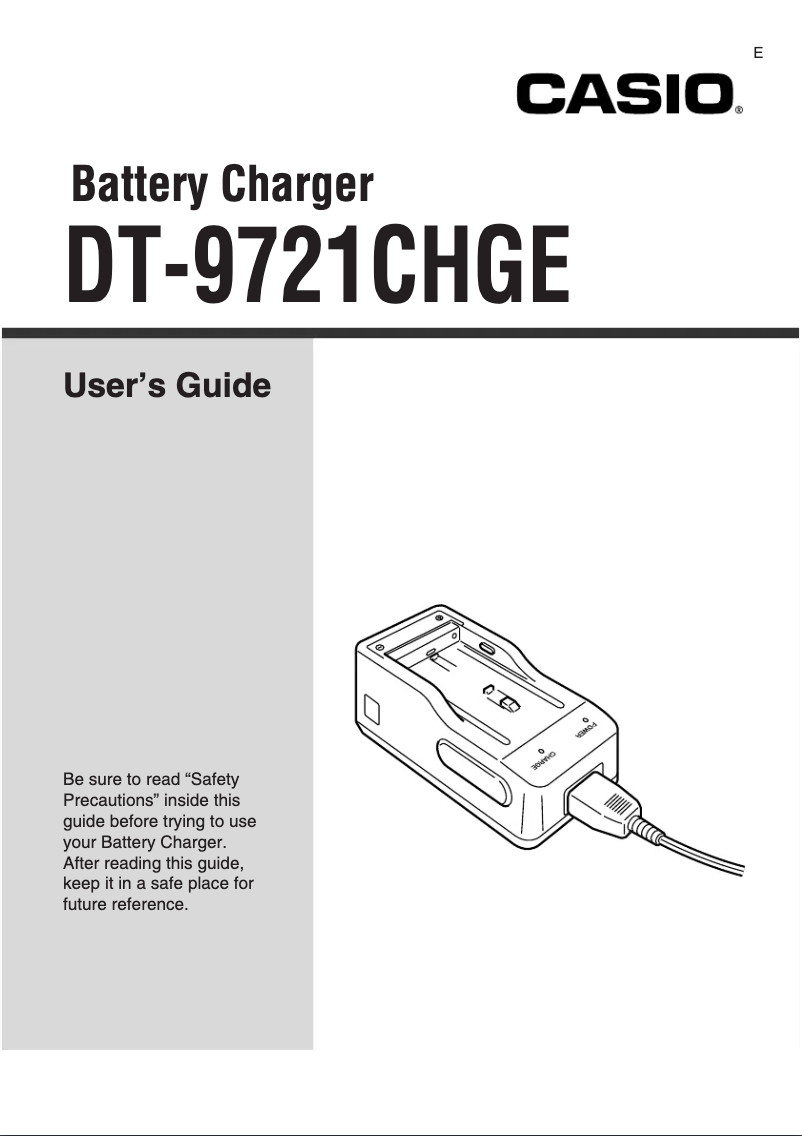 First page image of the manual for DT-9721CHGE