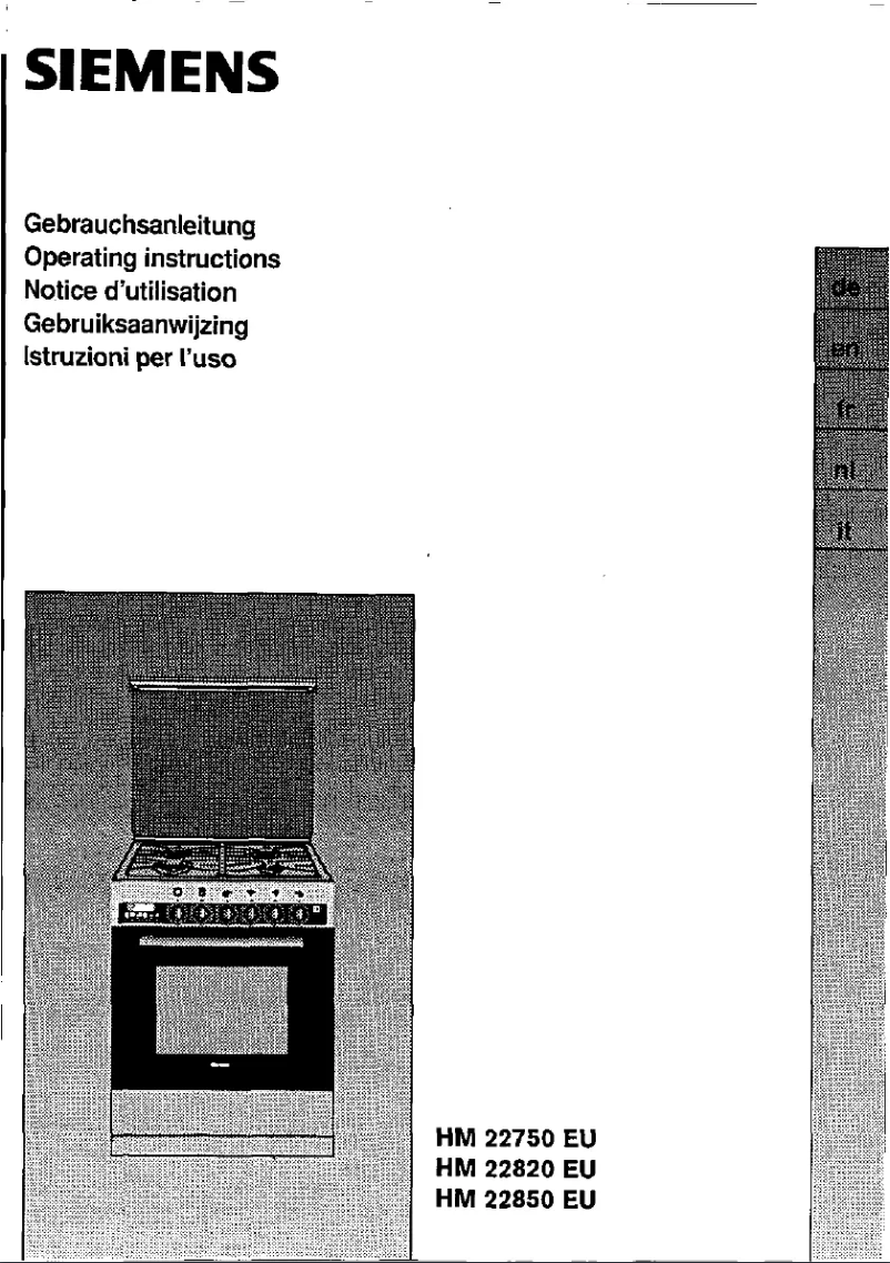 Page 1 of the manual User Manual Siemens HM22850