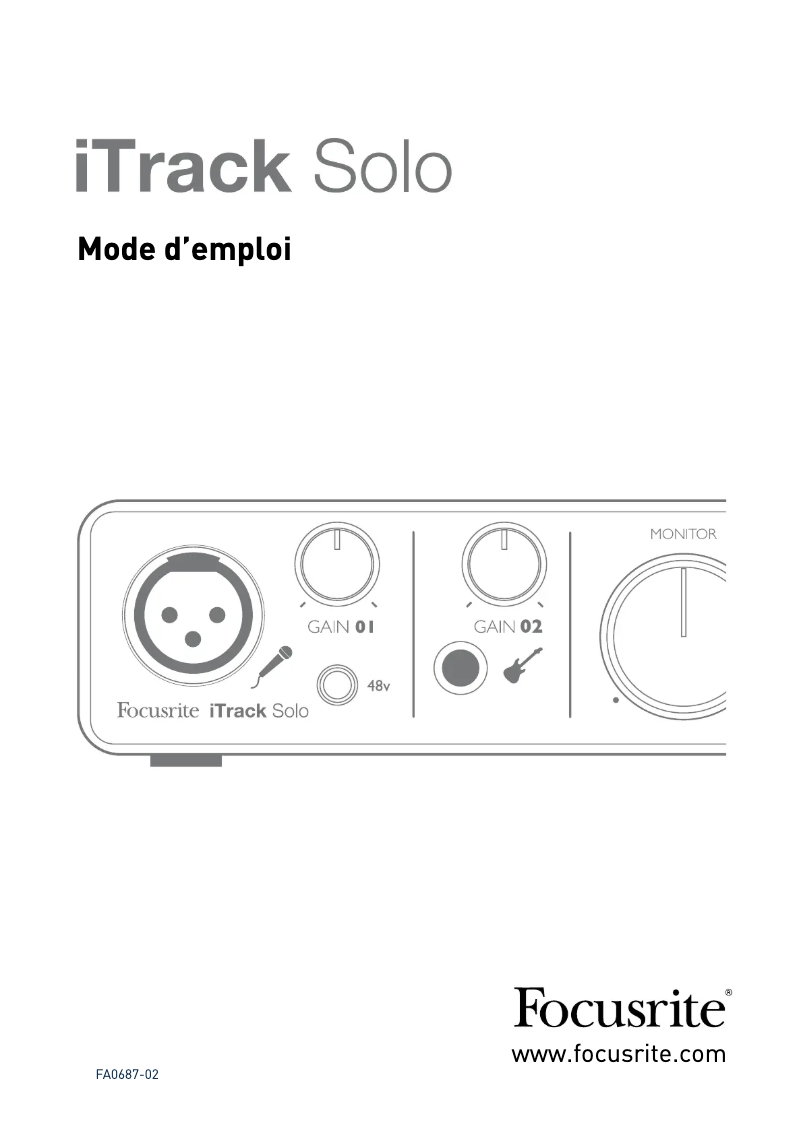 First page image of the manual for iTrack Studio