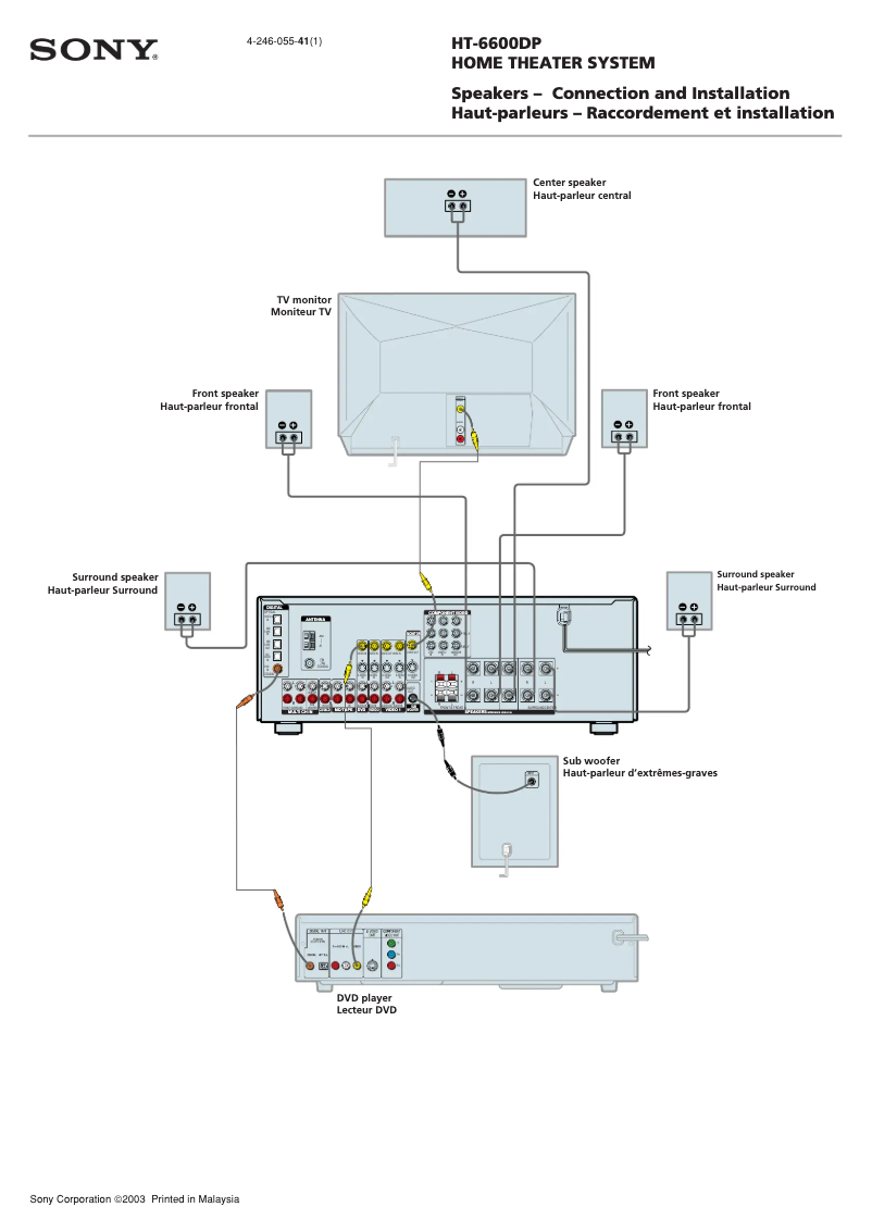 First page image of the manual for HT-6600DP