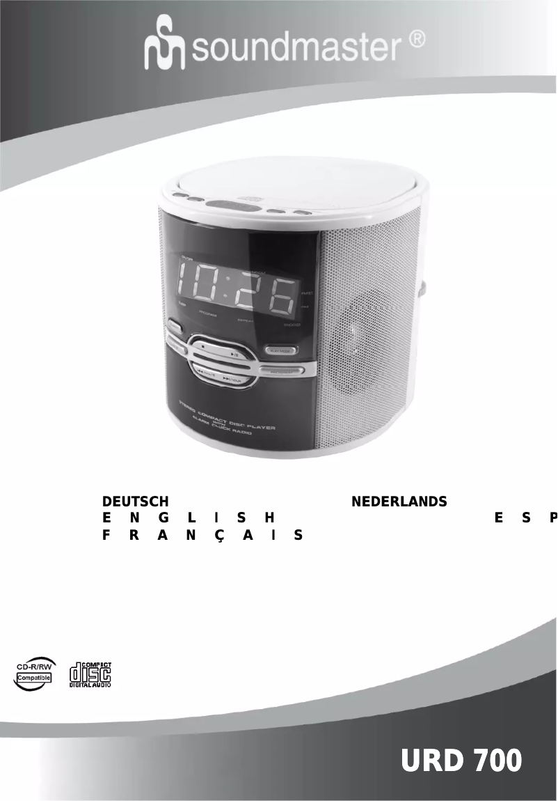 First page image of the manual for URD700