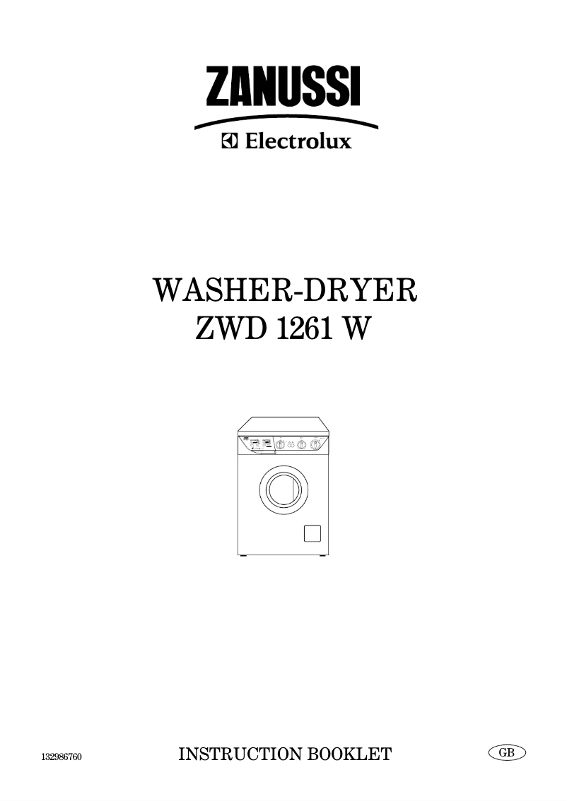 First page image of the manual for ZWD1261W