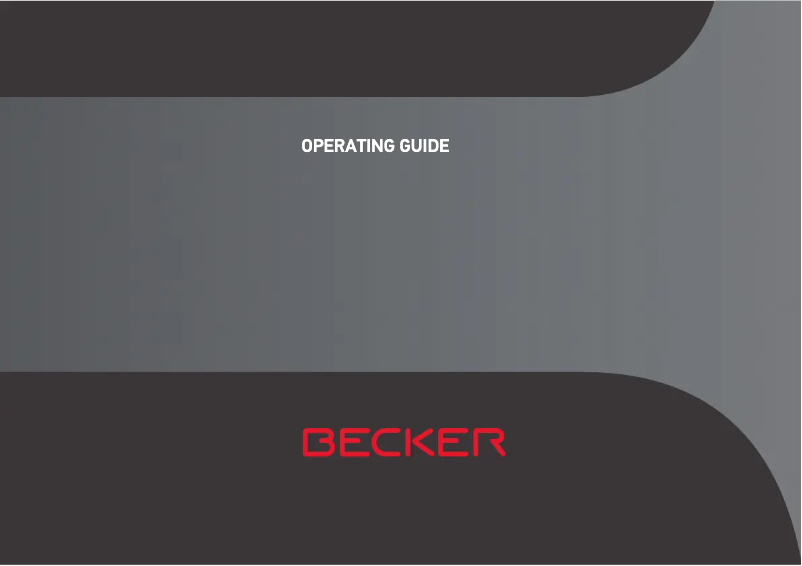 Page 1 de la notice Manuel utilisateur Becker Mamba.4 CE LMU