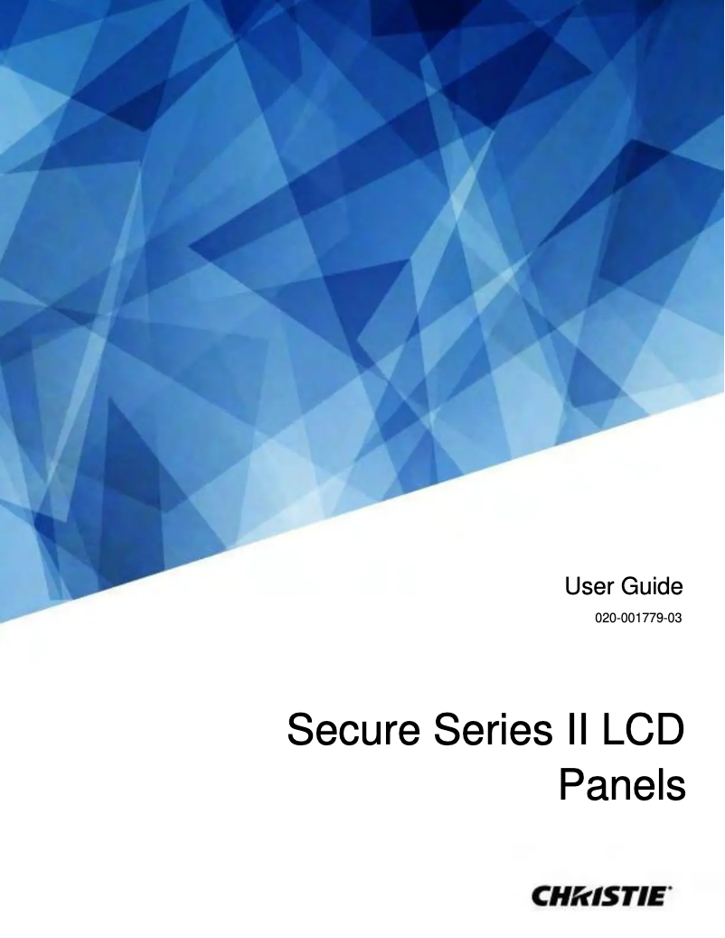 First page image of the manual for Secure SUHD553-L