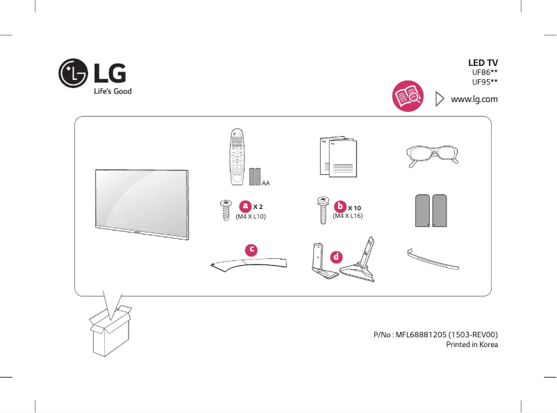 Page 1 of the manual User Manual LG 79UF950Y