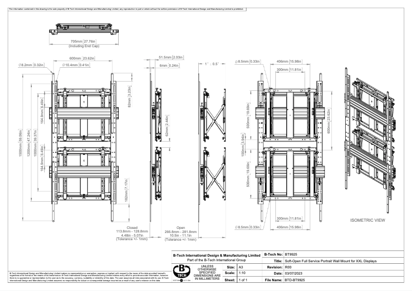 Page 1 of the manual Instruction Manual B-Tech BT9925