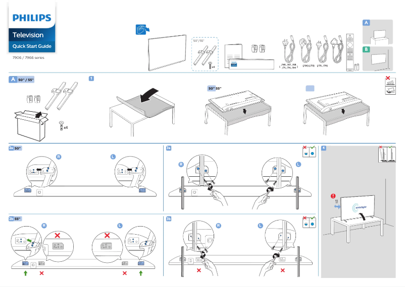 First page image of the manual for 55PUT7966