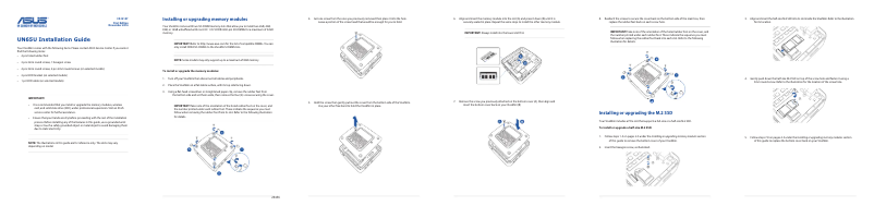 Page 1 of the manual Installation Guide Asus VivoMini UN65U