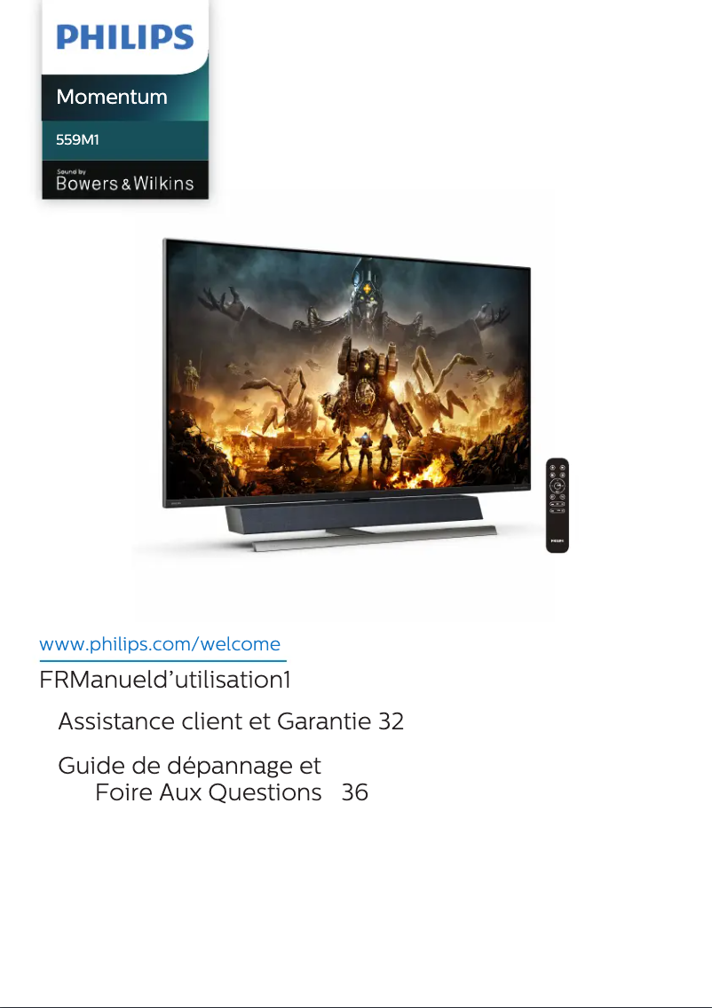 Page 1 of the manual User Manual Philips 559M1RYV