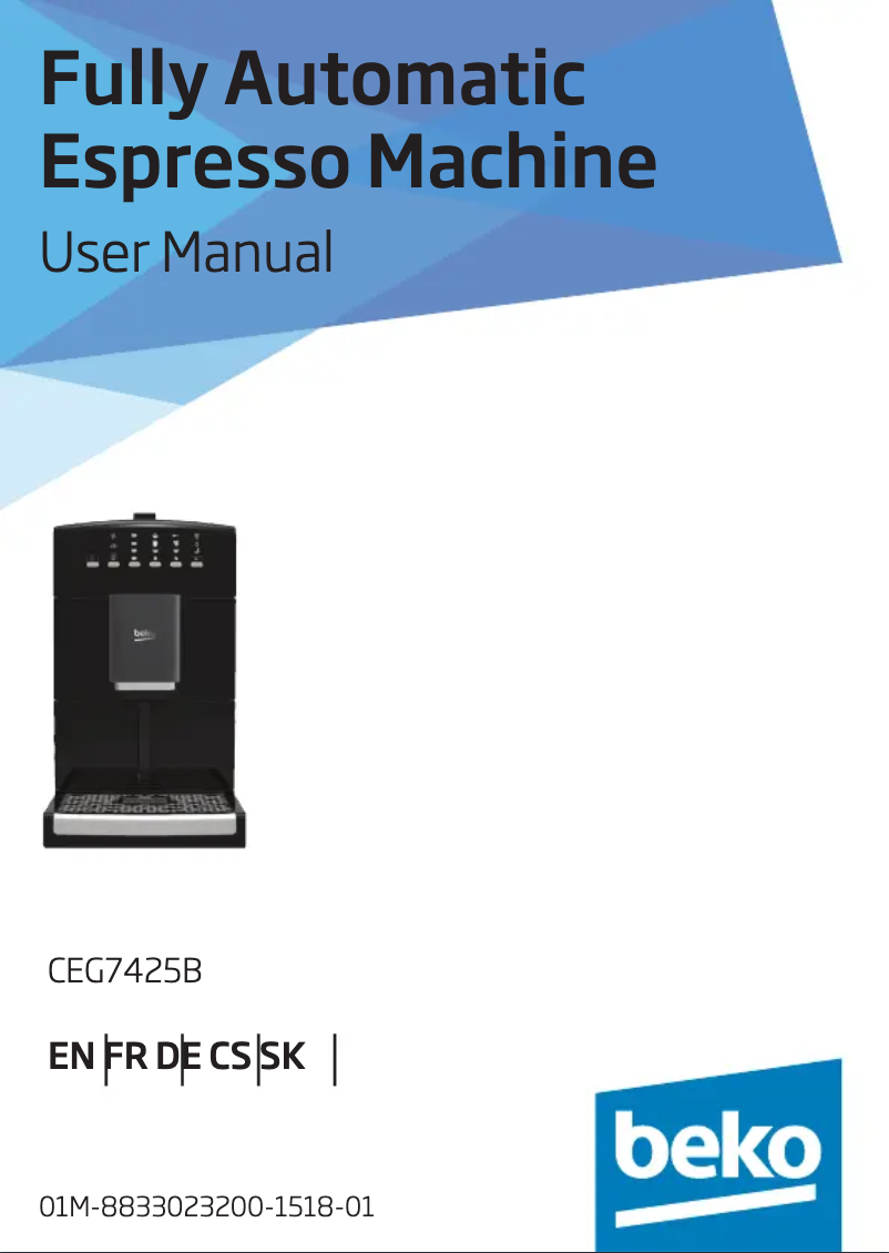 Page 1 of the manual User Manual Beko CEG7425B