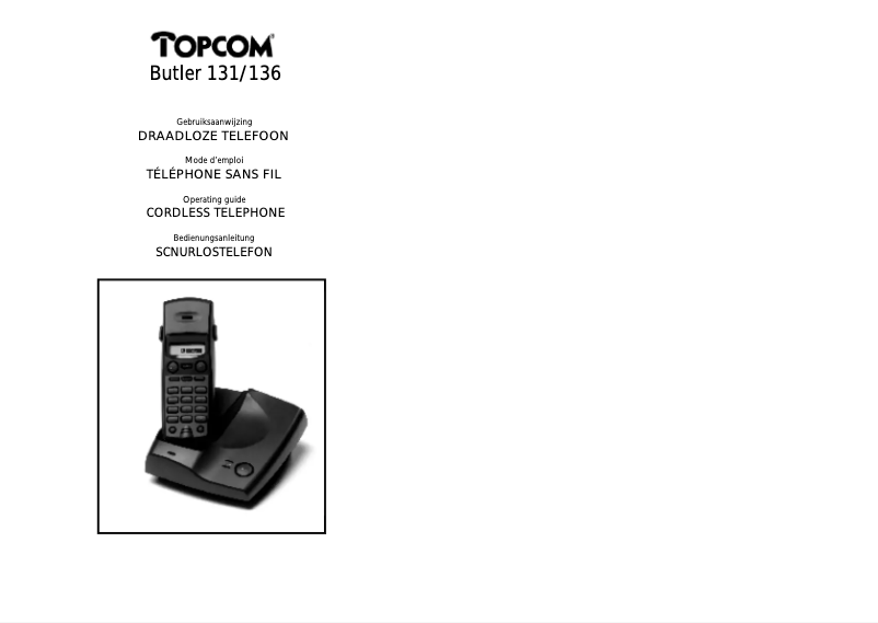 Page 1 of the manual User Manual Topcom Butler 131