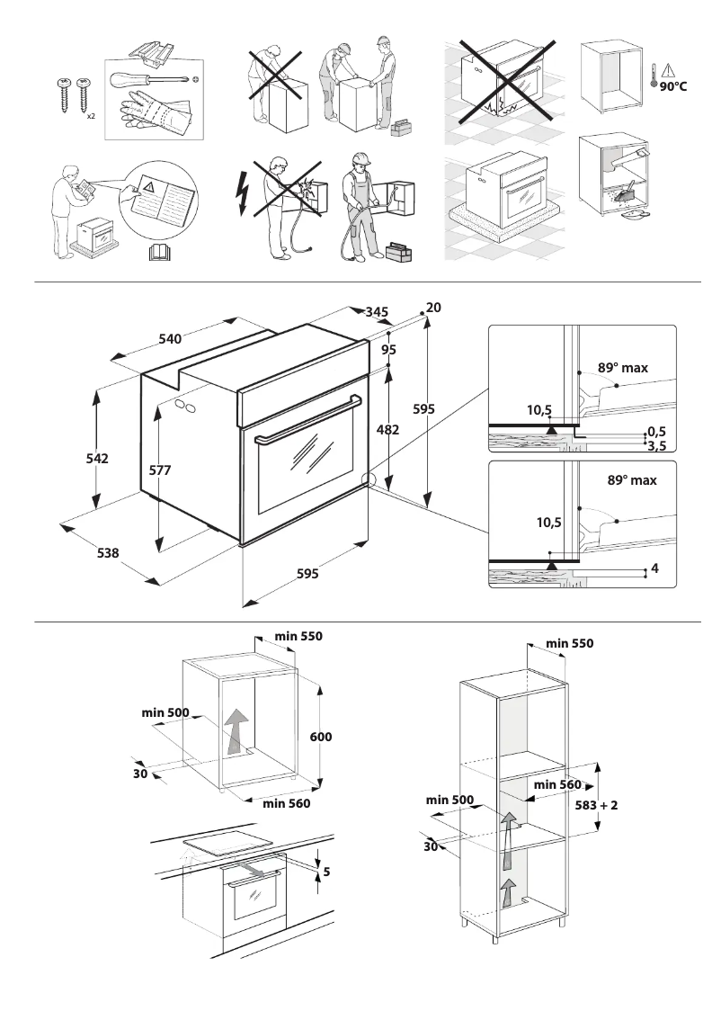 Page 1 of the manual Safety Instructions Bauknecht BIK7 CPH8TS PT