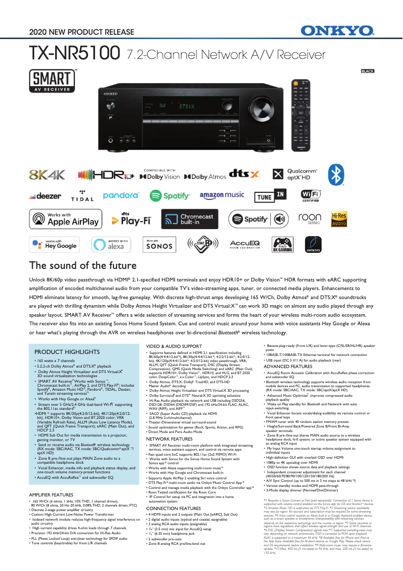 First page image of the manual for TX-NR5100