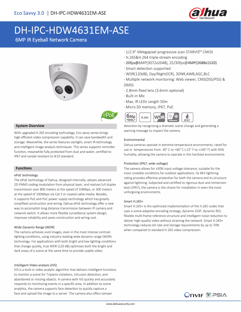 First page image of the manual for IPC-HDW4631EM-ASE