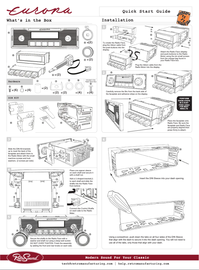 First page image of the manual for Europa M1A