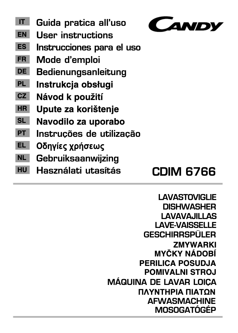 First page image of the manual for CDIM 6766