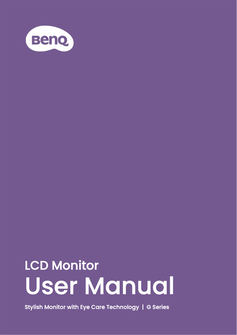 Page 1 de la notice Manuel utilisateur BenQ GW2490T