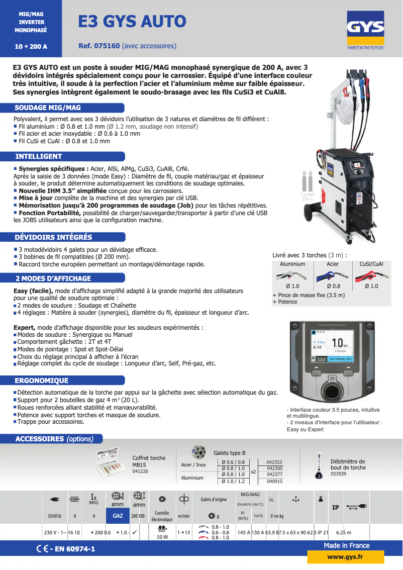 First page image of the manual for Auto E3