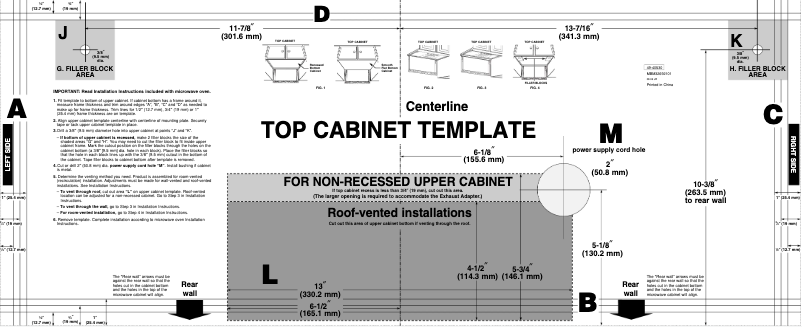 Page 1 of the manual Instructions / Assembly GE JVM3150DFBB