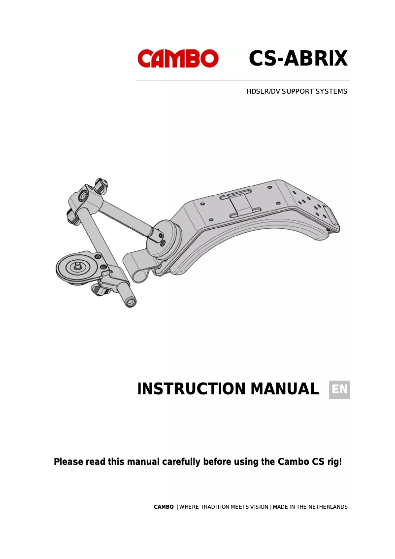 Page 1 of the manual User Manual Cambo CS-ABRIX