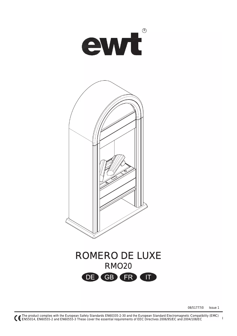 First page image of the manual for Romero