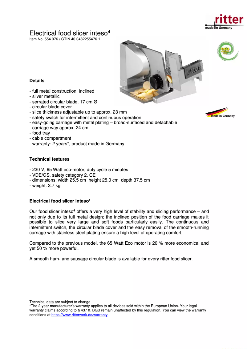 First page image of the manual for inteso4