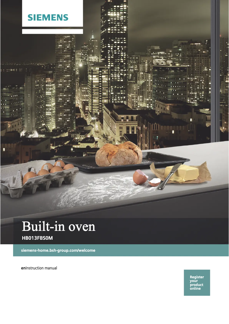 Page 1 of the manual User Manual Siemens HB013FBS0M