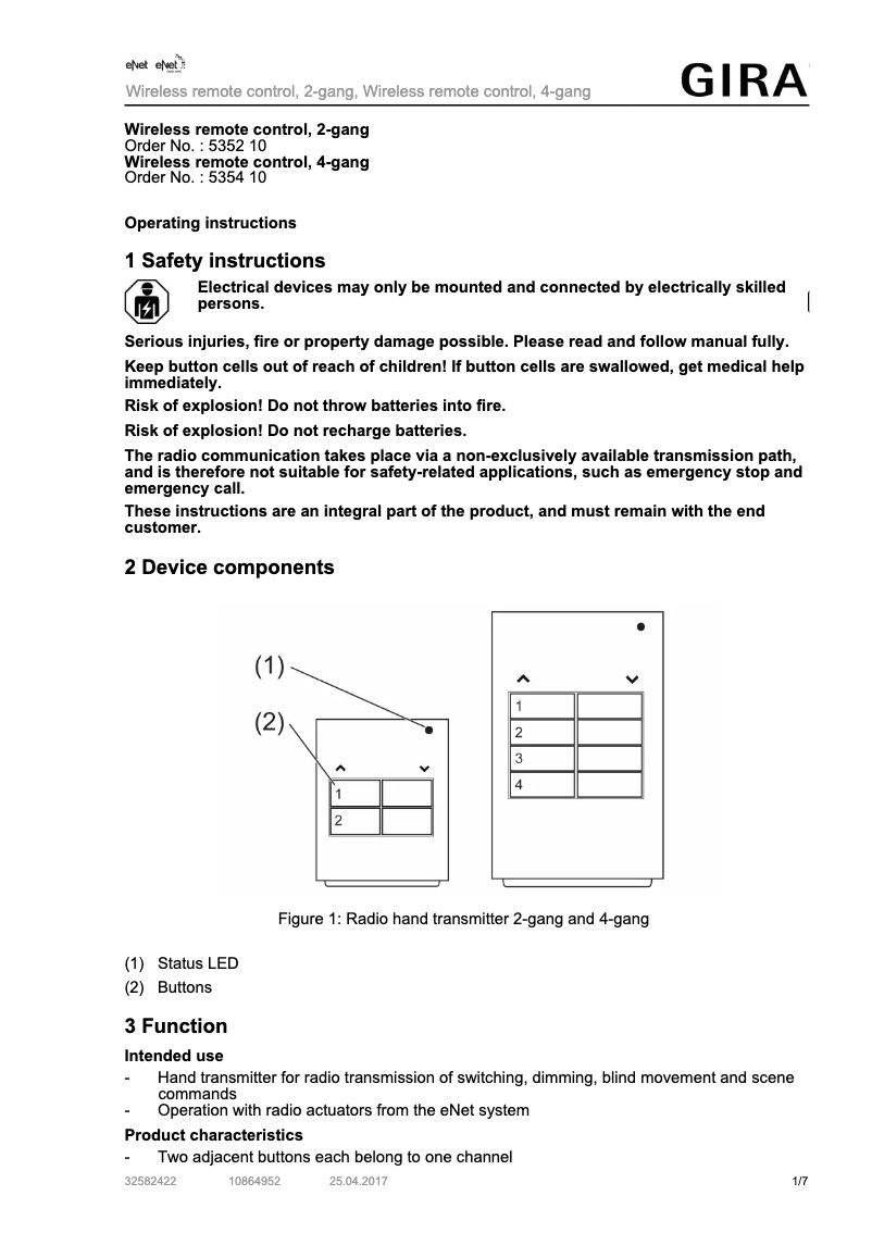 First page image of the manual for 535210