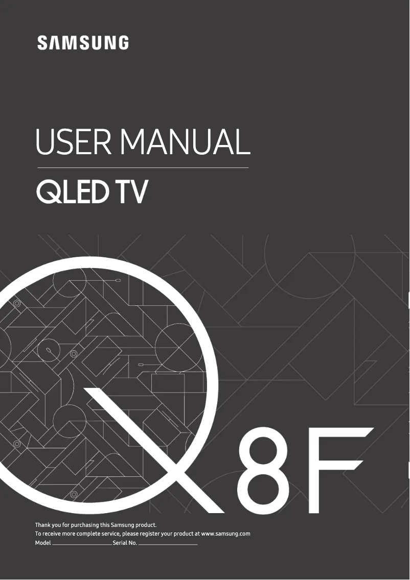 Page 1 of the manual User Manual Samsung QLED QE55Q8F (2018)