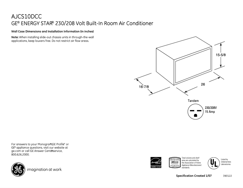 First page image of the manual for AJCS10DCC