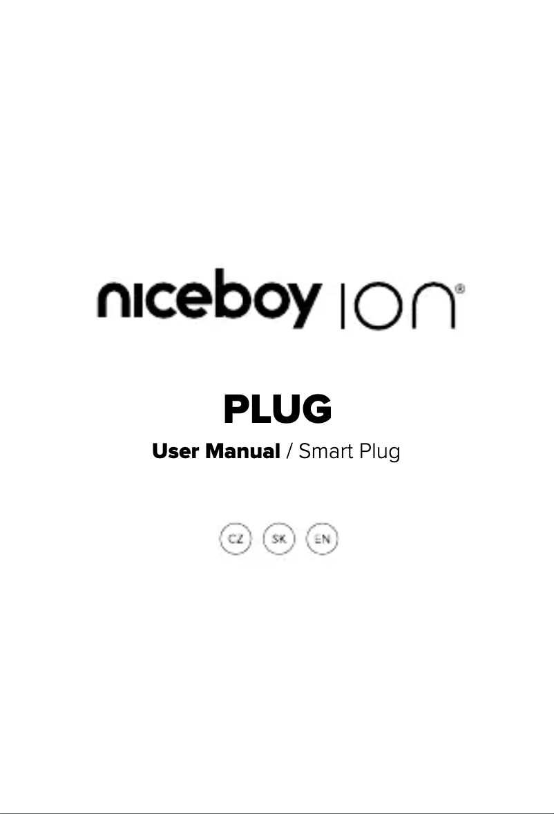 Page 1 of the manual User Manual Niceboy ION Smart Plug