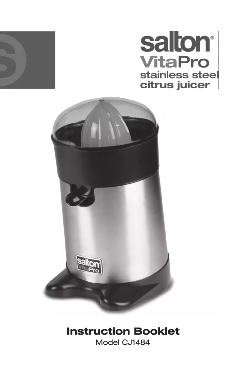 First page image of the manual for VitaPro CJ1484