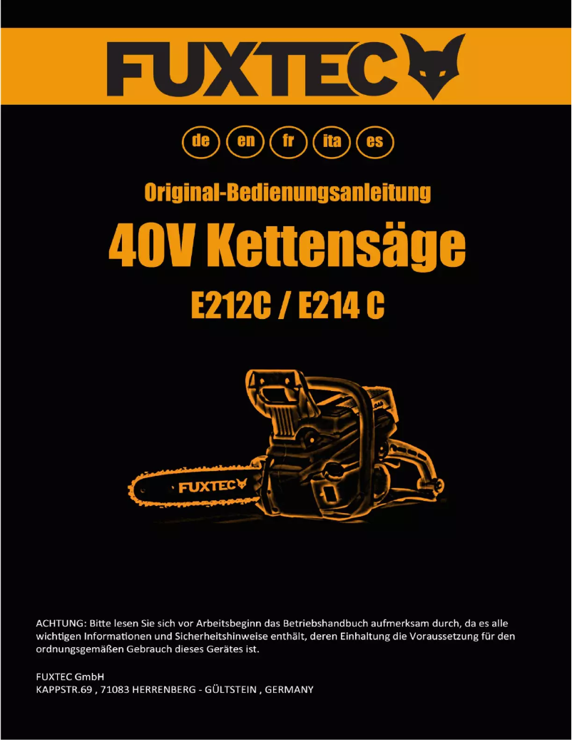 First page image of the manual for E214C