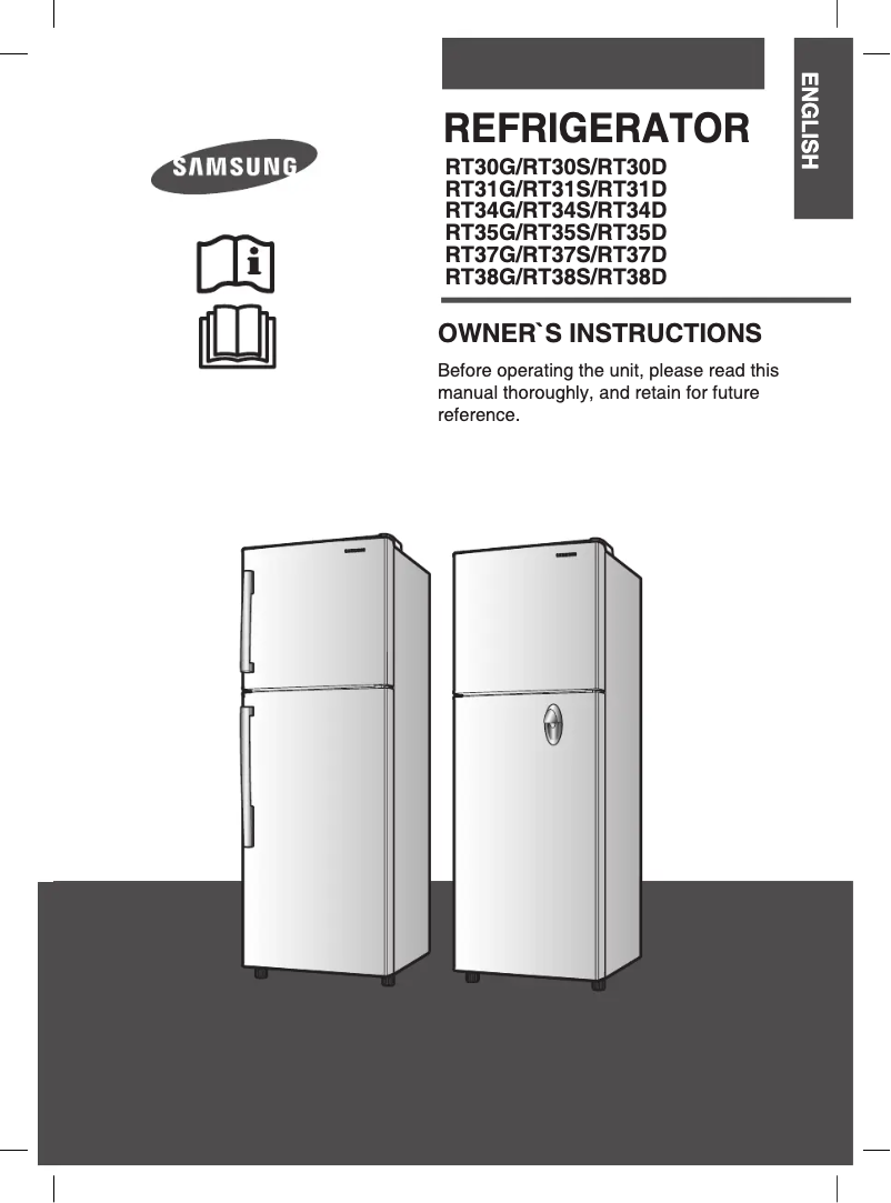 First page image of the manual for RT37GKSW
