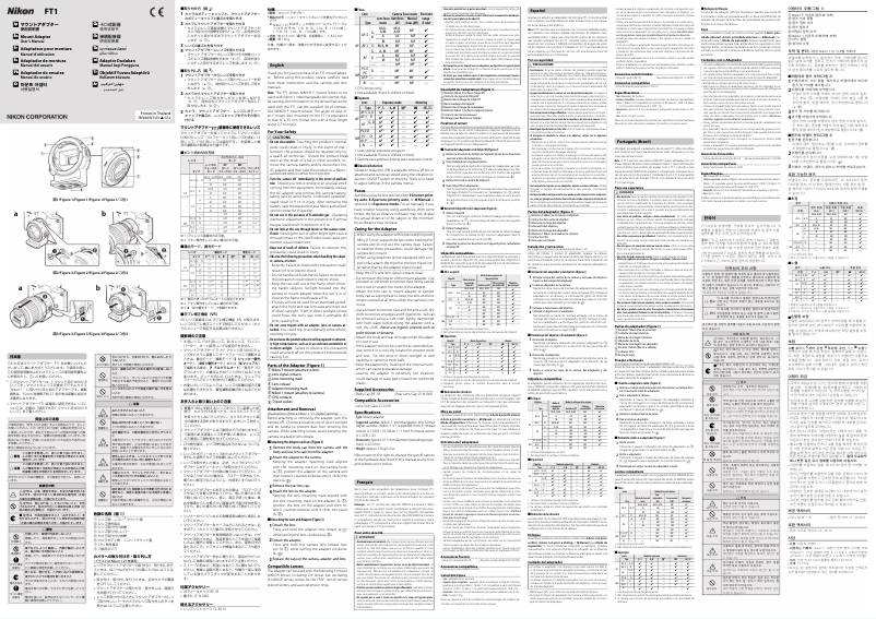 First page image of the manual for FT1