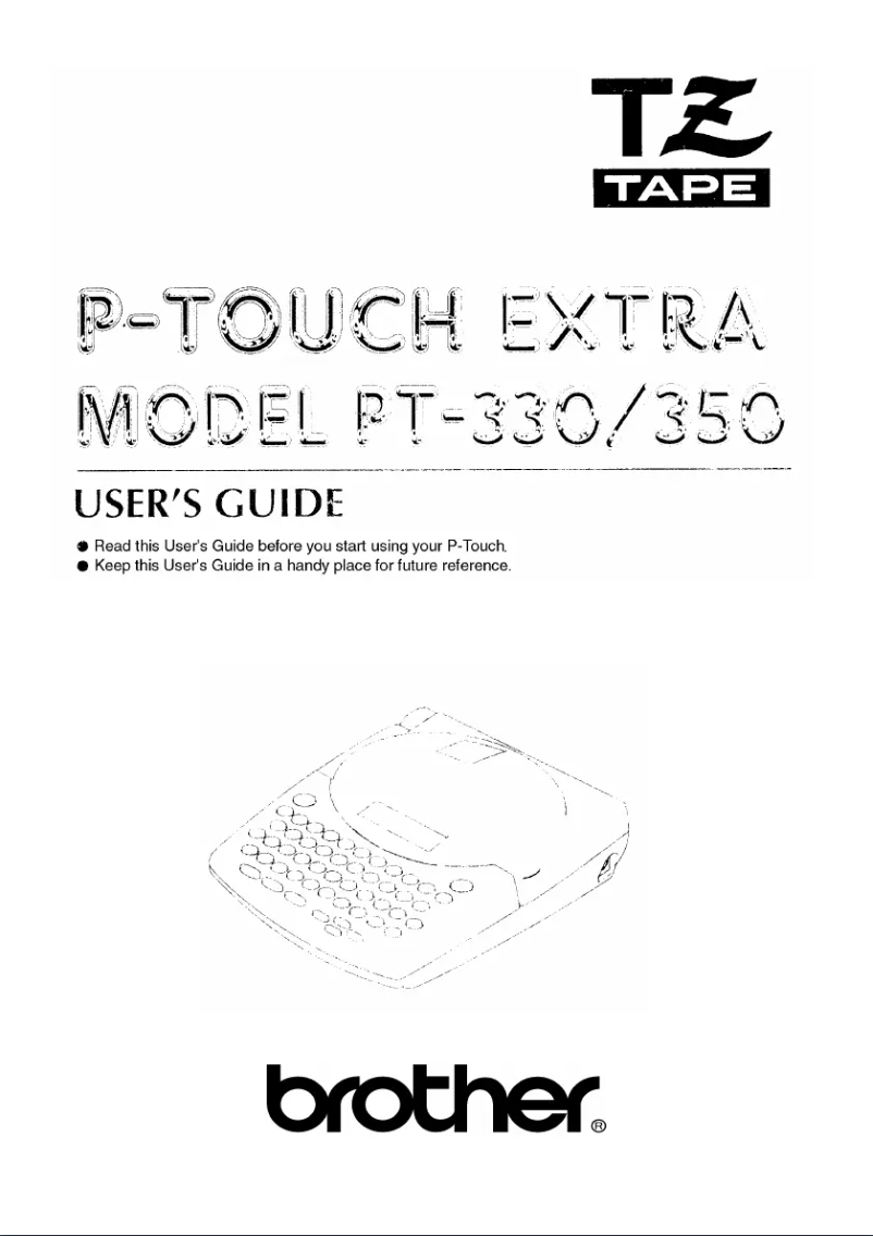 Page 1 of the manual User Manual Brother P-Touch 350