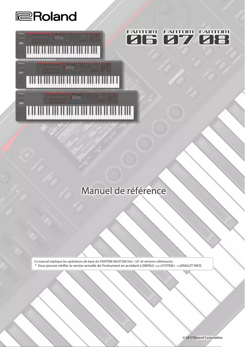 Page 1 of the manual User Manual Roland FANTOM-07