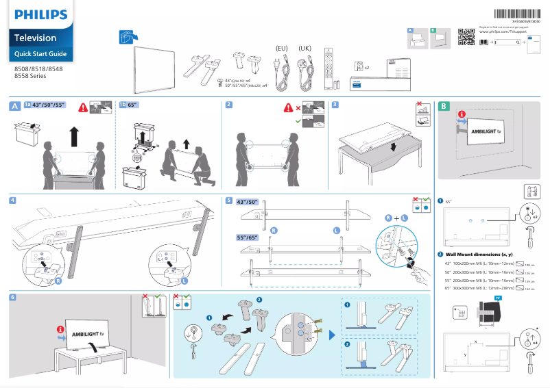 First page image of the manual for The One 50PUS8548