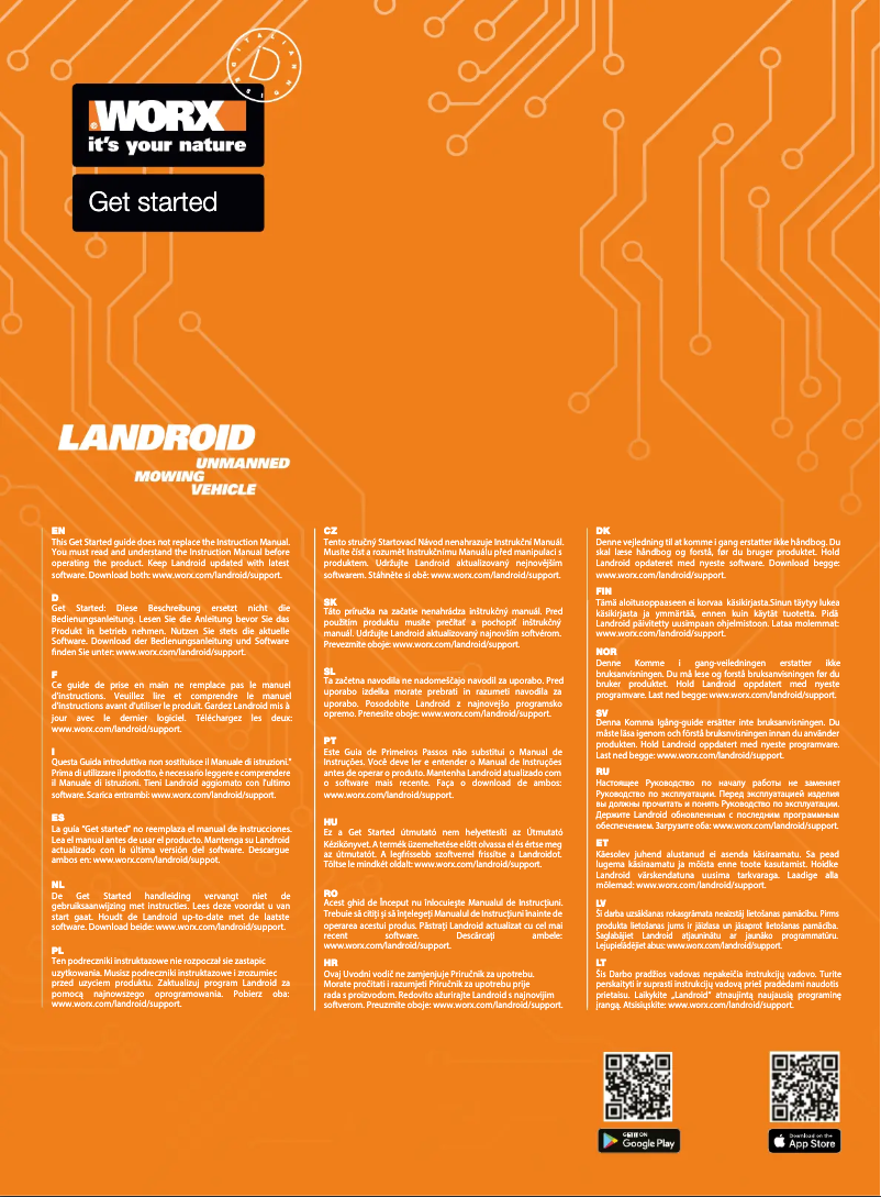 First page image of the manual for Landroid L800