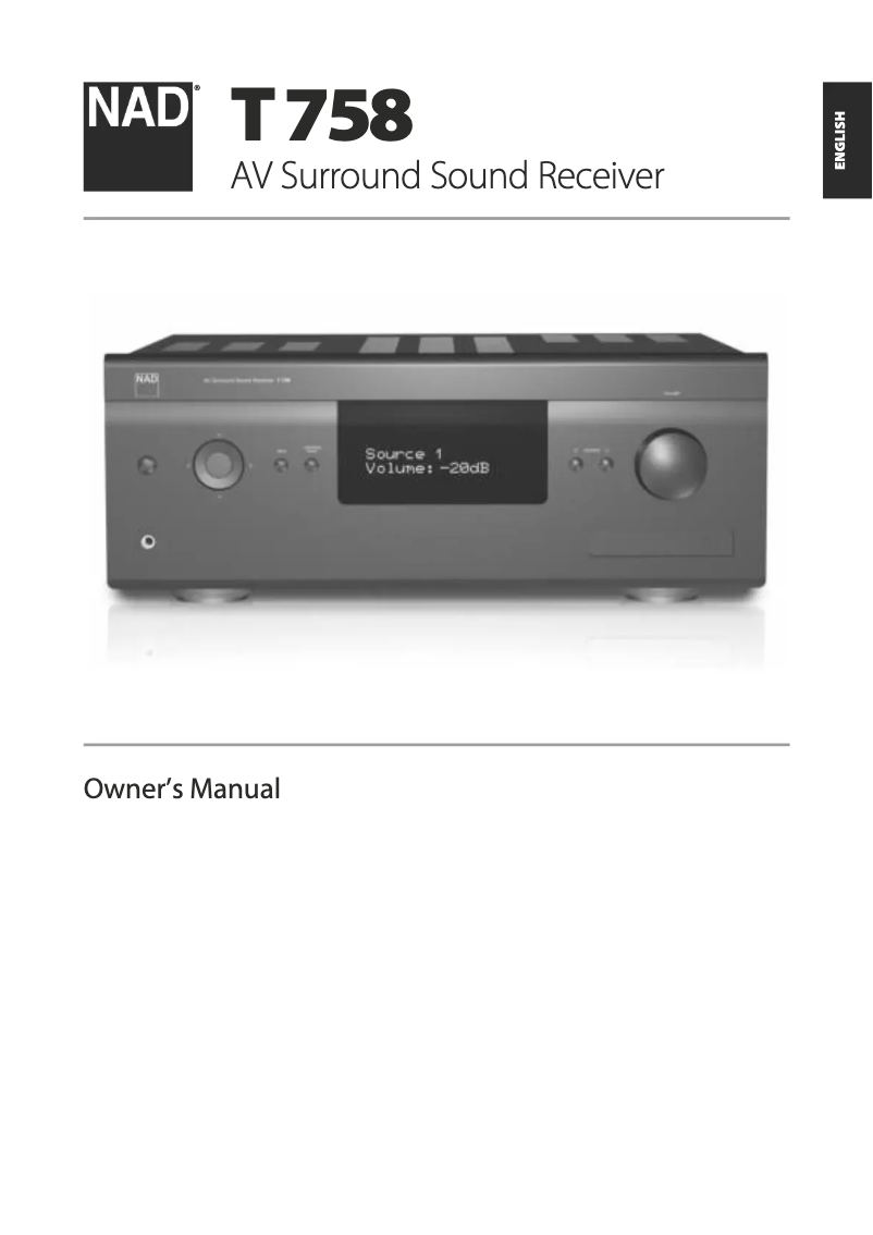 First page image of the manual for T 758