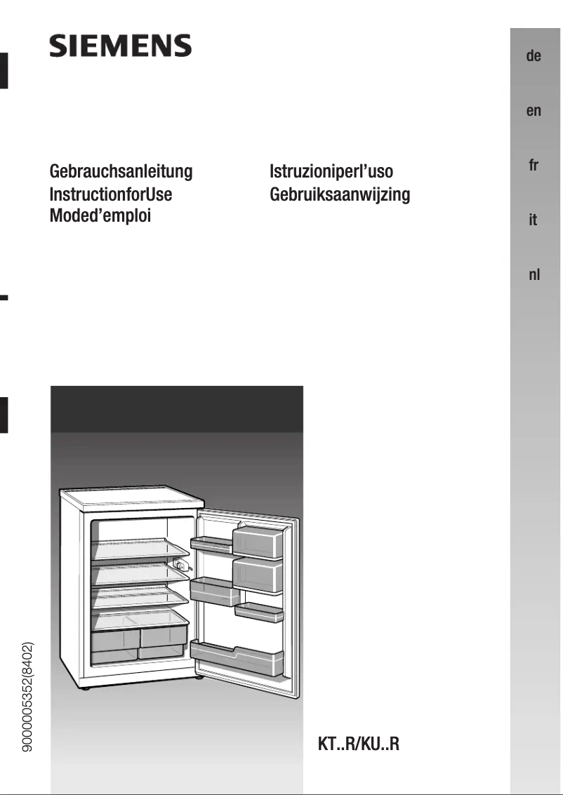 Page 1 of the manual User Manual Siemens KT15R421