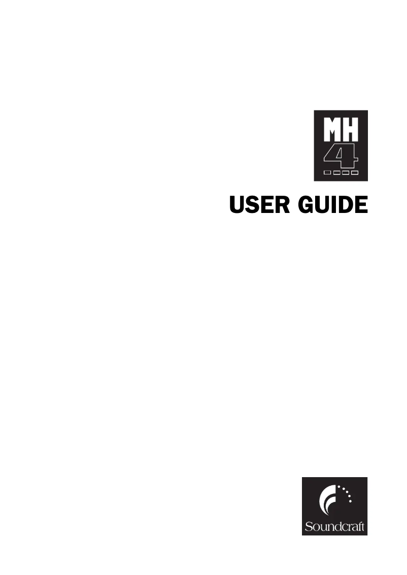 First page image of the manual for MH4