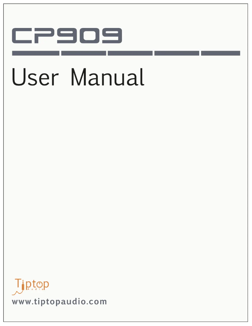 First page image of the manual for CP909